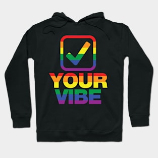 Check your vibe tick box rainbow design Hoodie